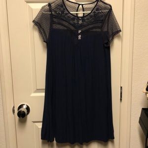 Dress Navy Blue Large Xhilaration